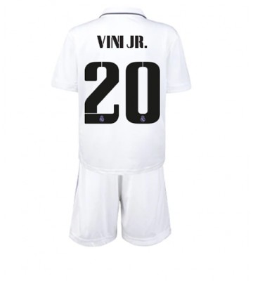 Real Madrid Vinicius Junior #20 Hjemmedraktsett Barn 2022-23 Kortermet (+ Korte bukser)
